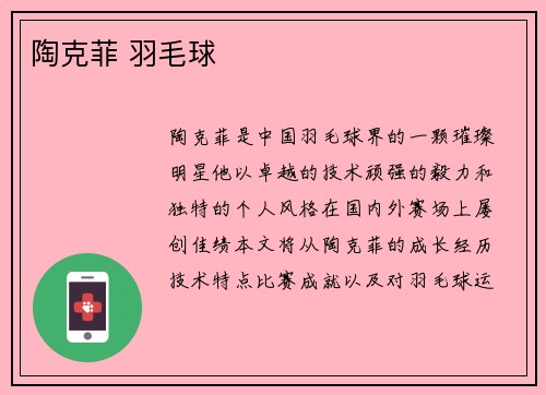 陶克菲 羽毛球